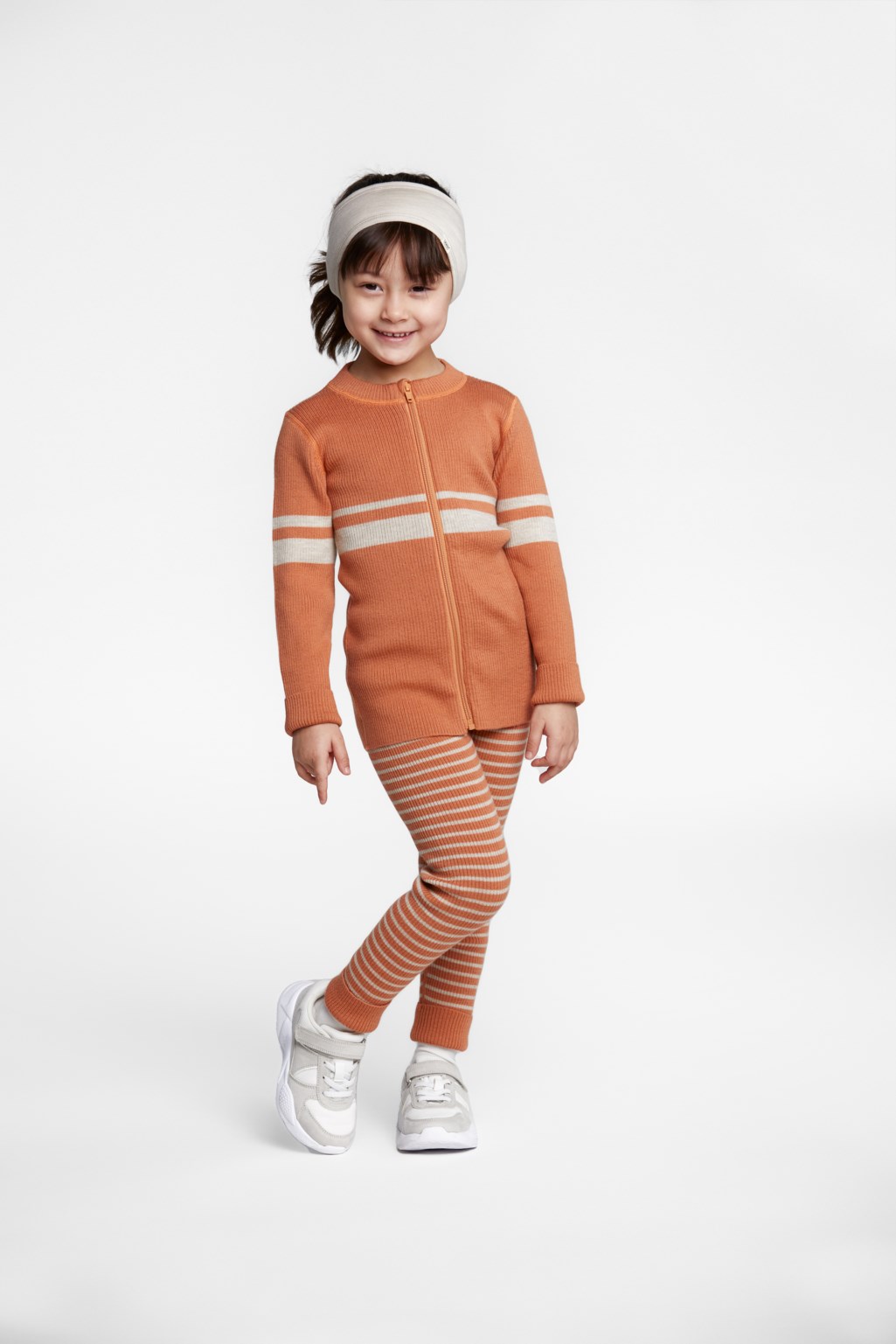 Voksi Wool meriinovillased püksid RIB Sandstone Peach