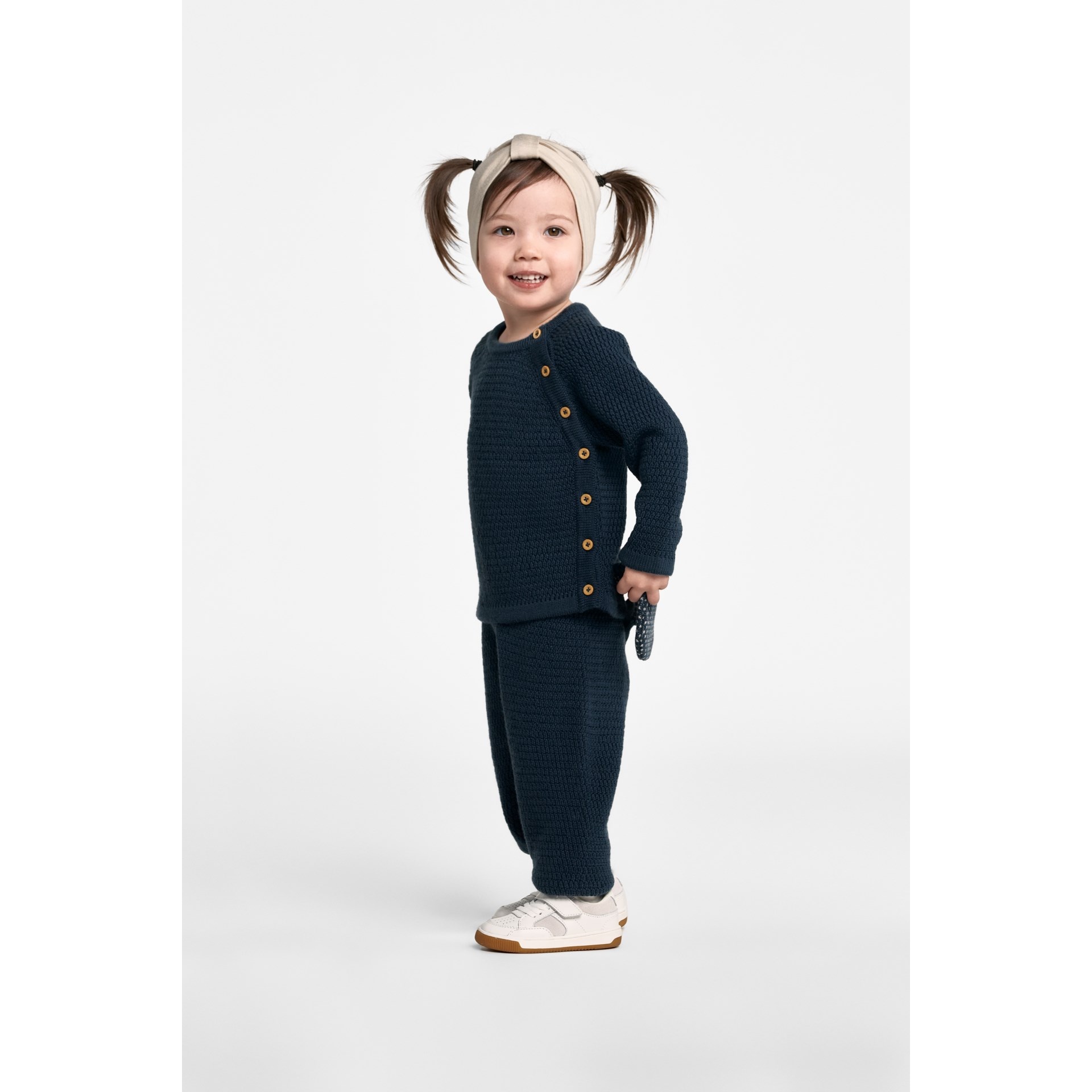 Voksi Wool meriinovillane kampsun Honeycomb Poppy Blue