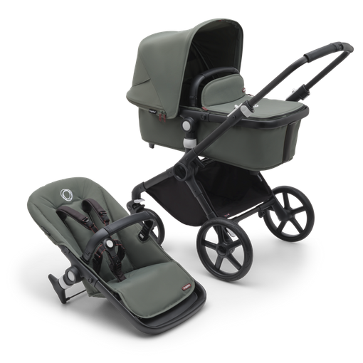 Bugaboo Fox Cub 2in1 vankrikomplekt Black/Forest green/Forest green