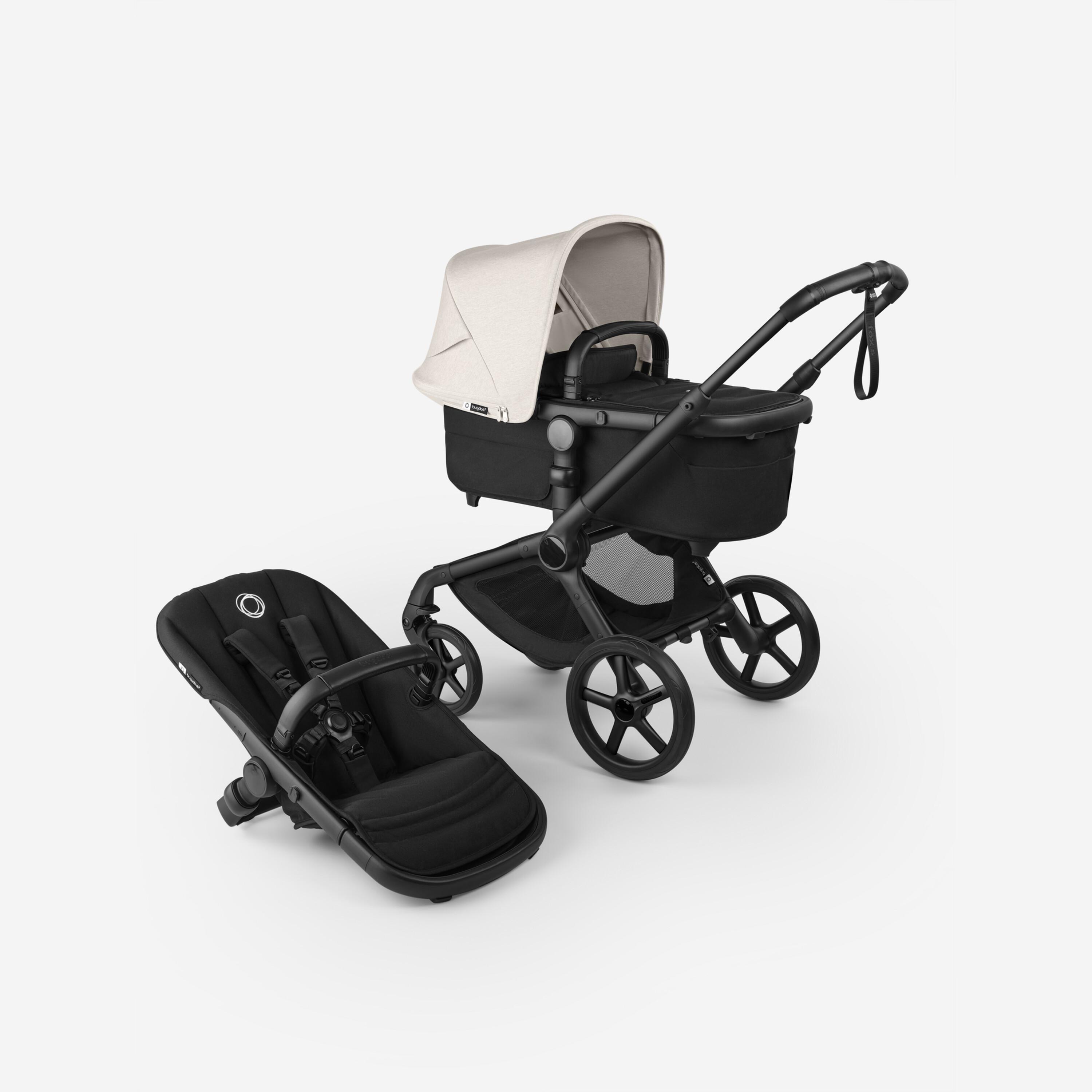 Bugaboo Fox 5 Renew 2in1 vankrikomplekt Black/Heritage Black/Misty White