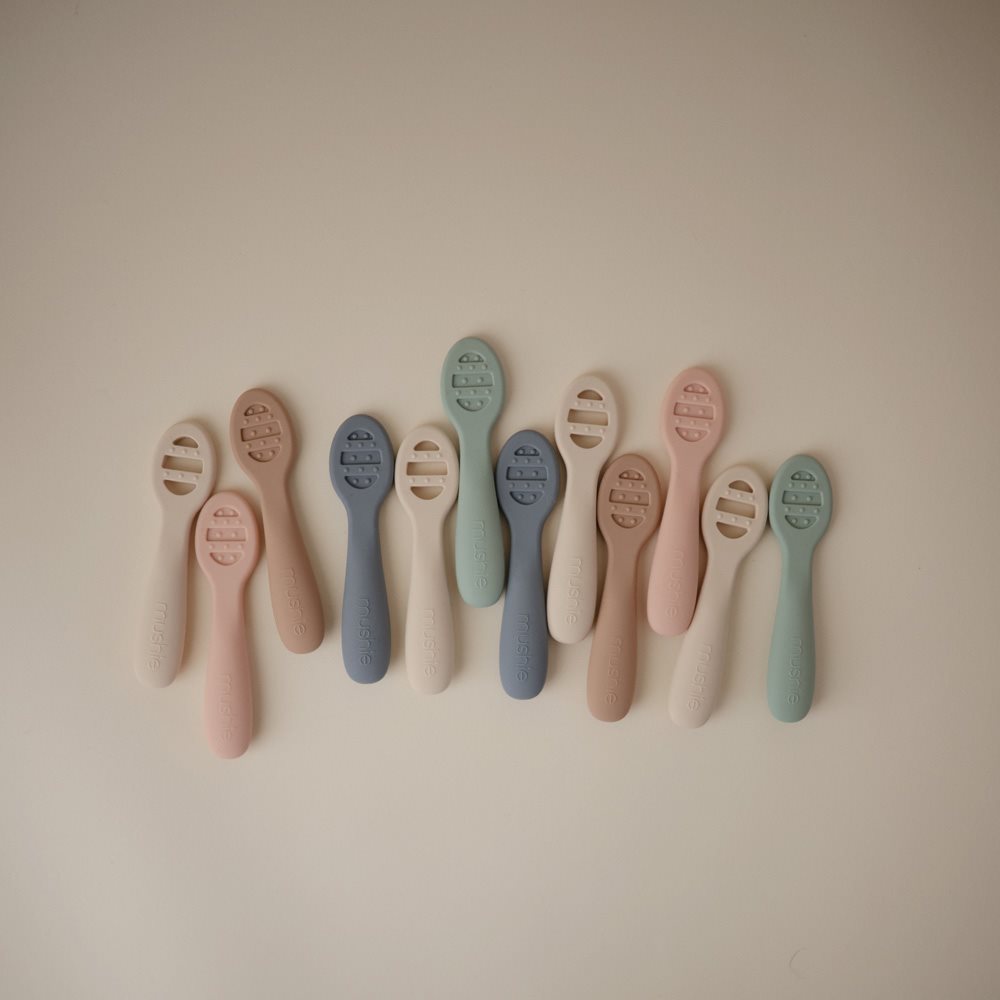 Mushie silikoonist beebi toitmislusikad