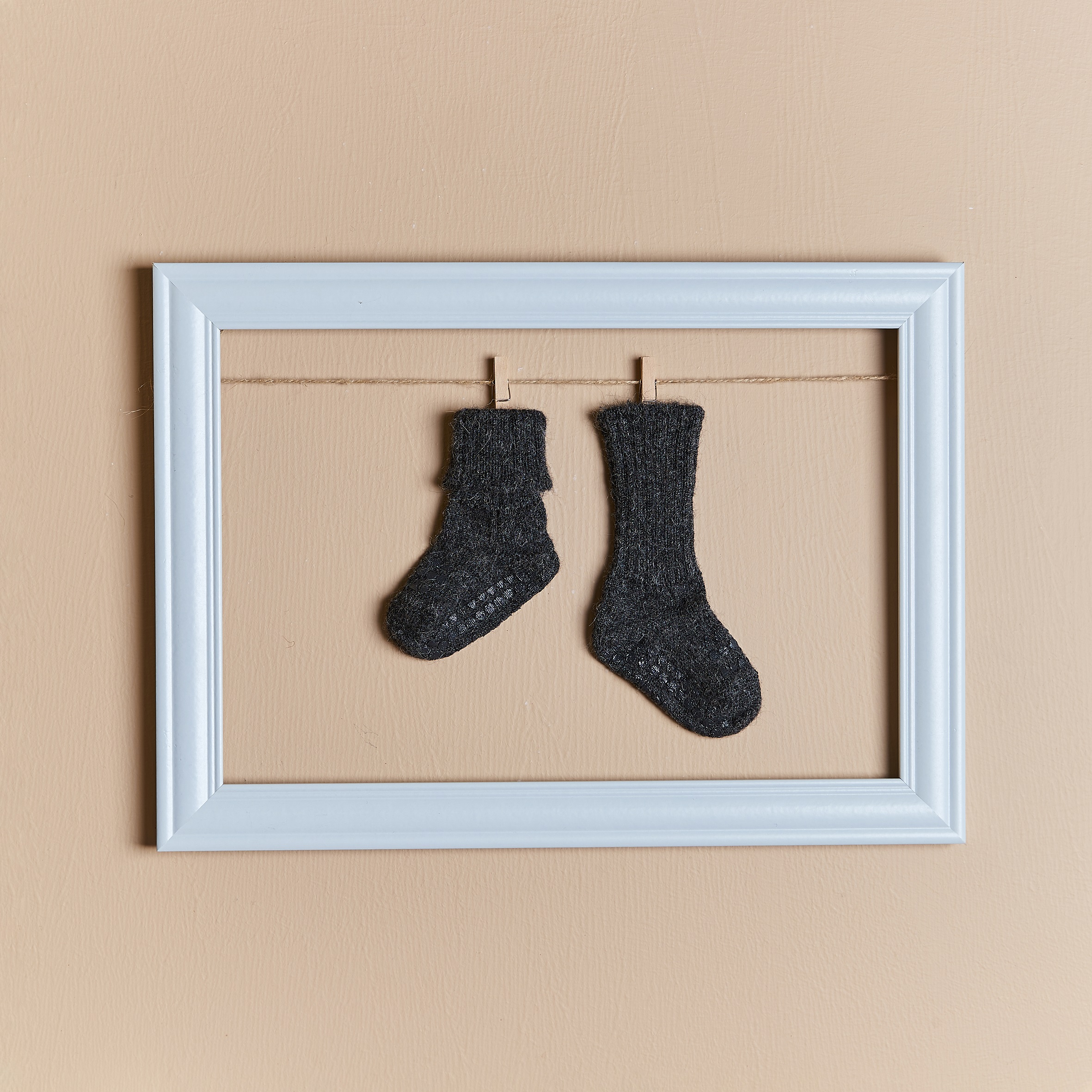 GoBabyGo Alpaca libisemiskindlad alpakavillased sokid Dark Grey Melange