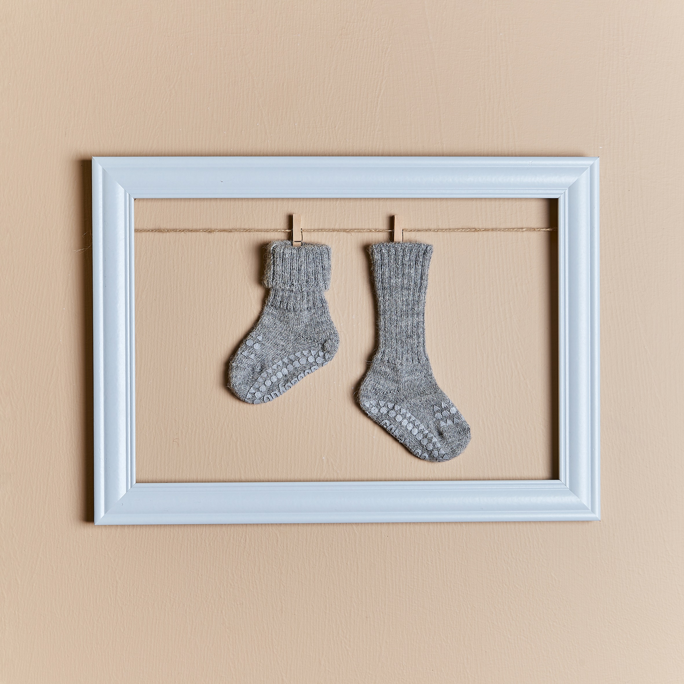 GoBabyGo Alpaca libisemiskindlad alpakavillased sokid Grey Melange