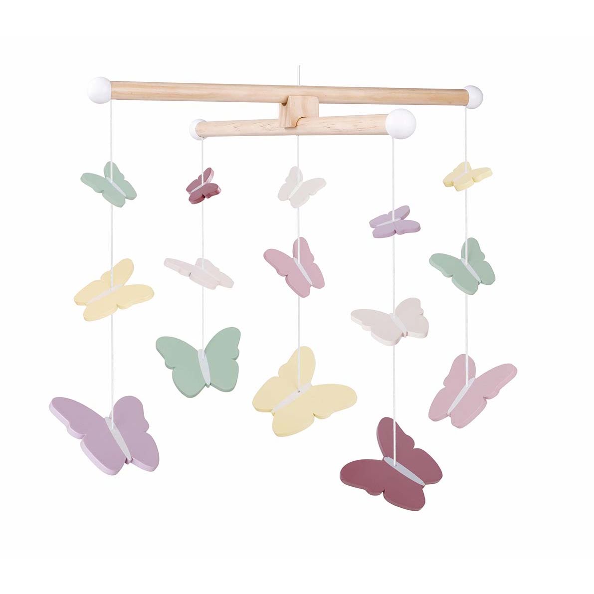 JaBaDaBaDo puidust voodikarussell Liblikad