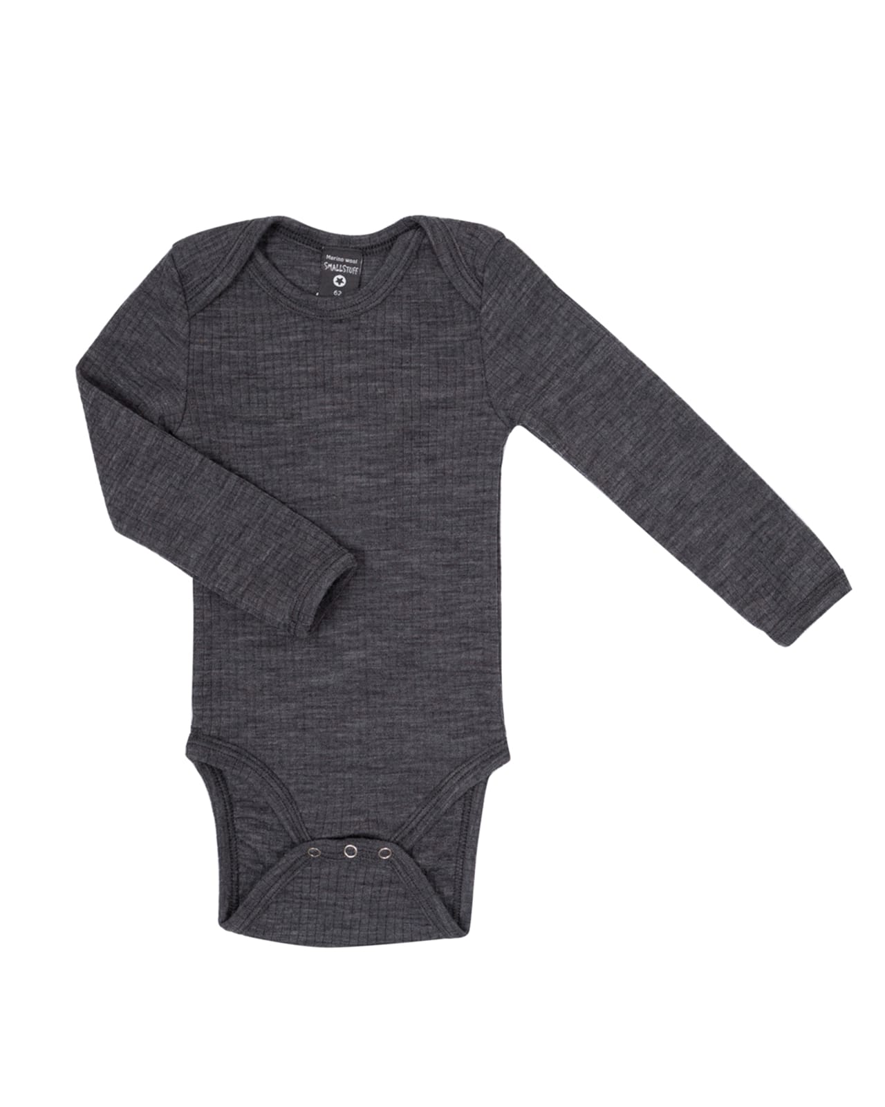 SmallStuff meriinovillane body pikkade varrukatega Dark Grey Melange
