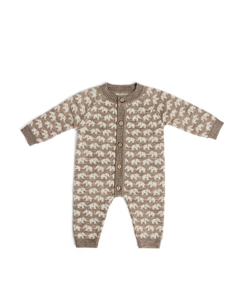 SmallStuff meriinovillane kombe nööpidega Elephants Nature Melange