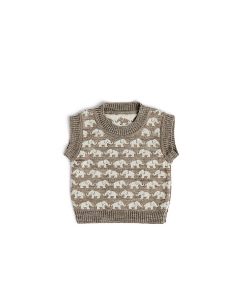 SmallStuff meriinovillane vest Elephants Nature Melange