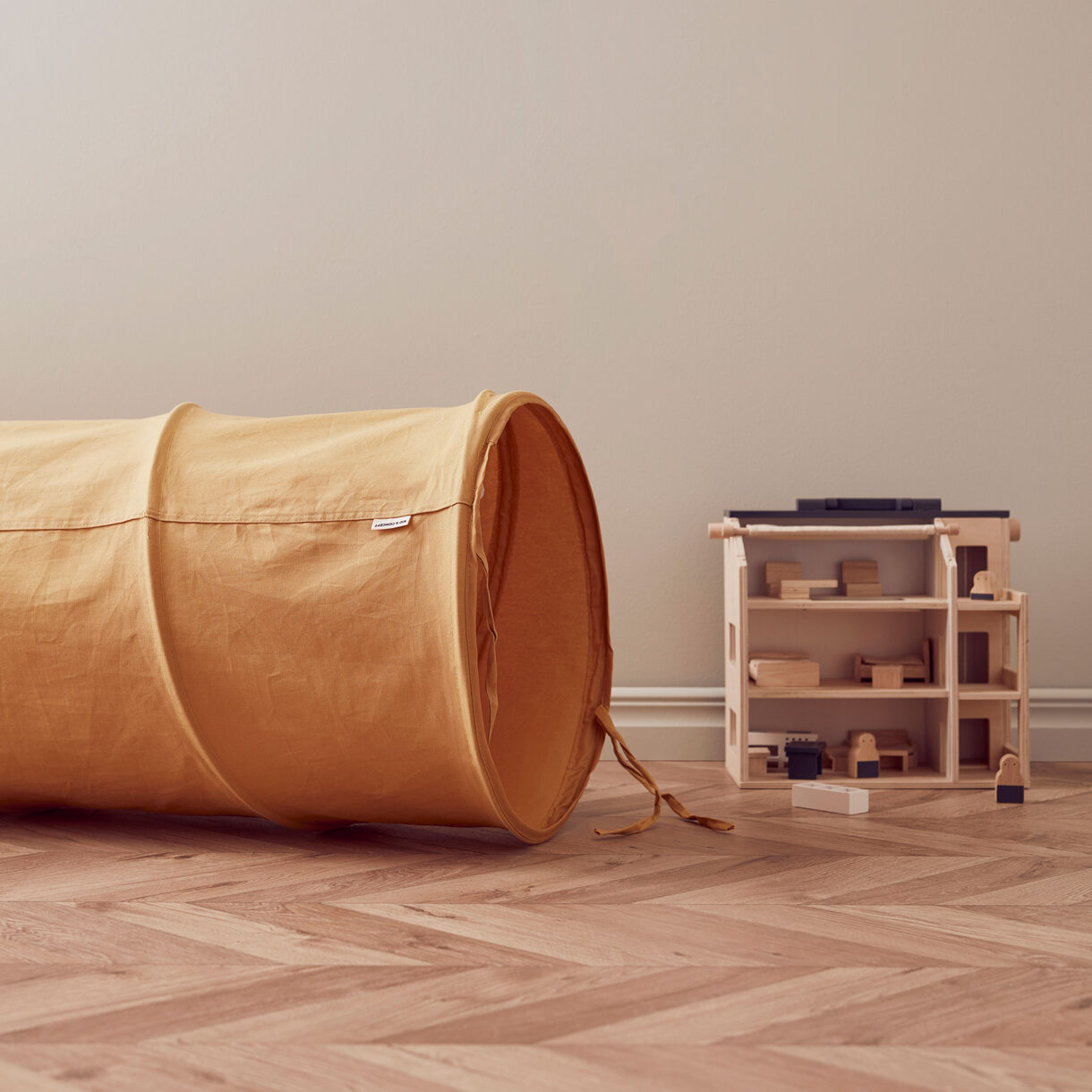 Kids Concept mängutunnel Linane sinepikollane