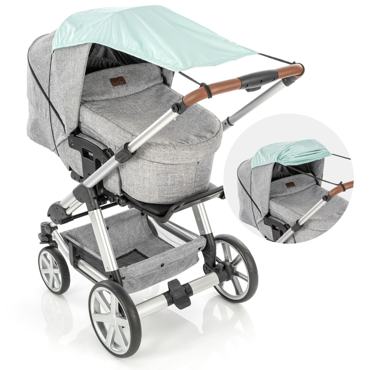 Reer vankri päikesekaitse ShineSafe kaitsega UV 50+ mint