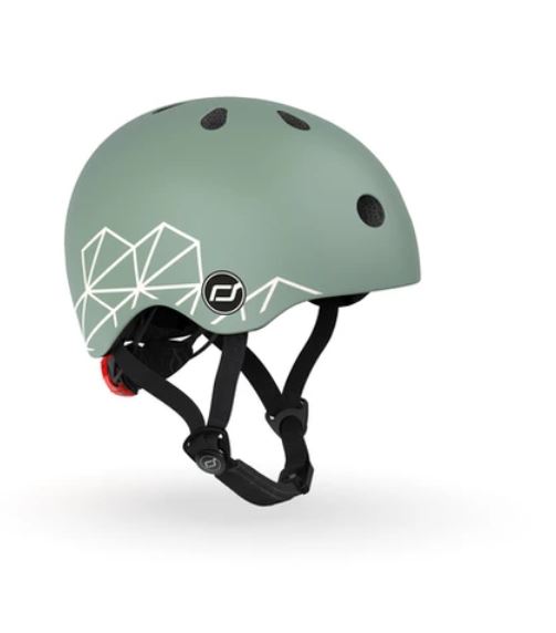 Scoot and Ride väikelaste jalgrattakiiver GREEN LINES 45-51 cm XXS-S