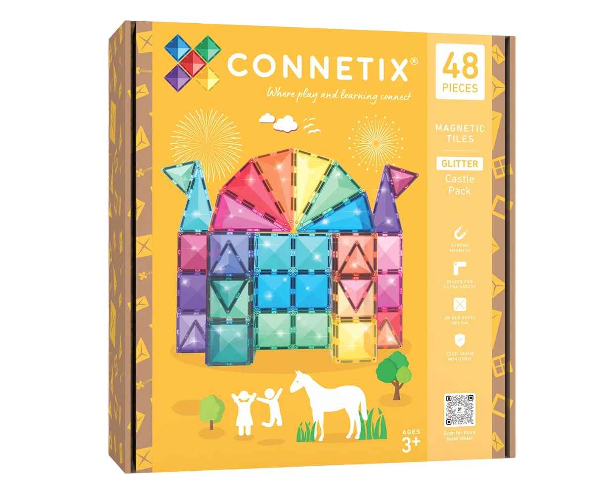 Connetix Glitter Castle Pack 48-osaline