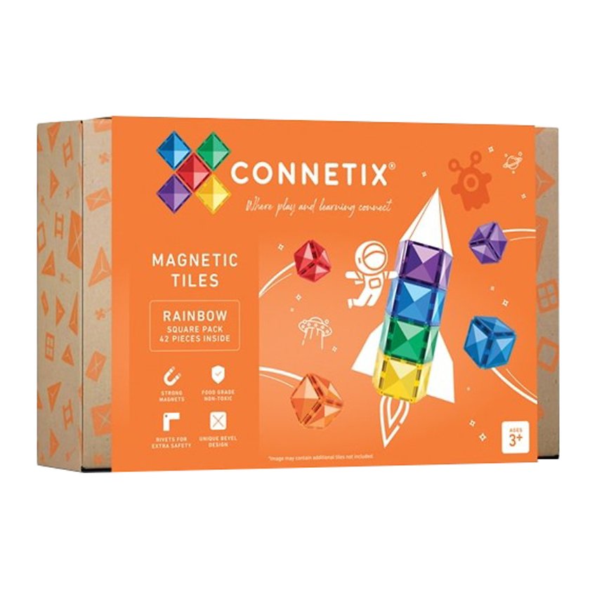 Connetix magnetilised klotsid Rainbow Square Pack 42 tk