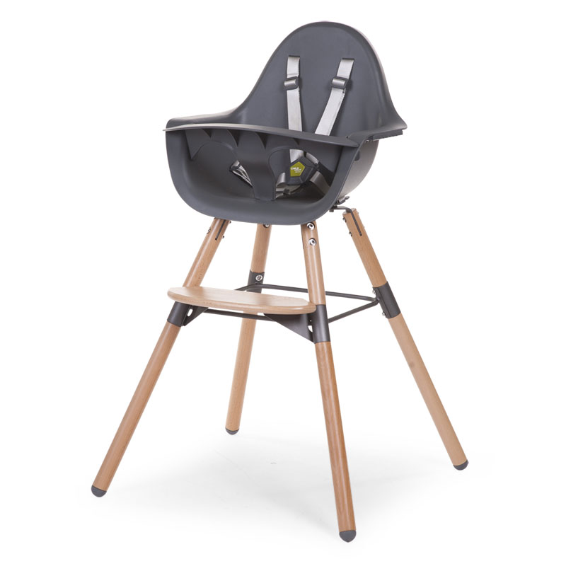 Childhome söögitool Evolu Natural Anthracite