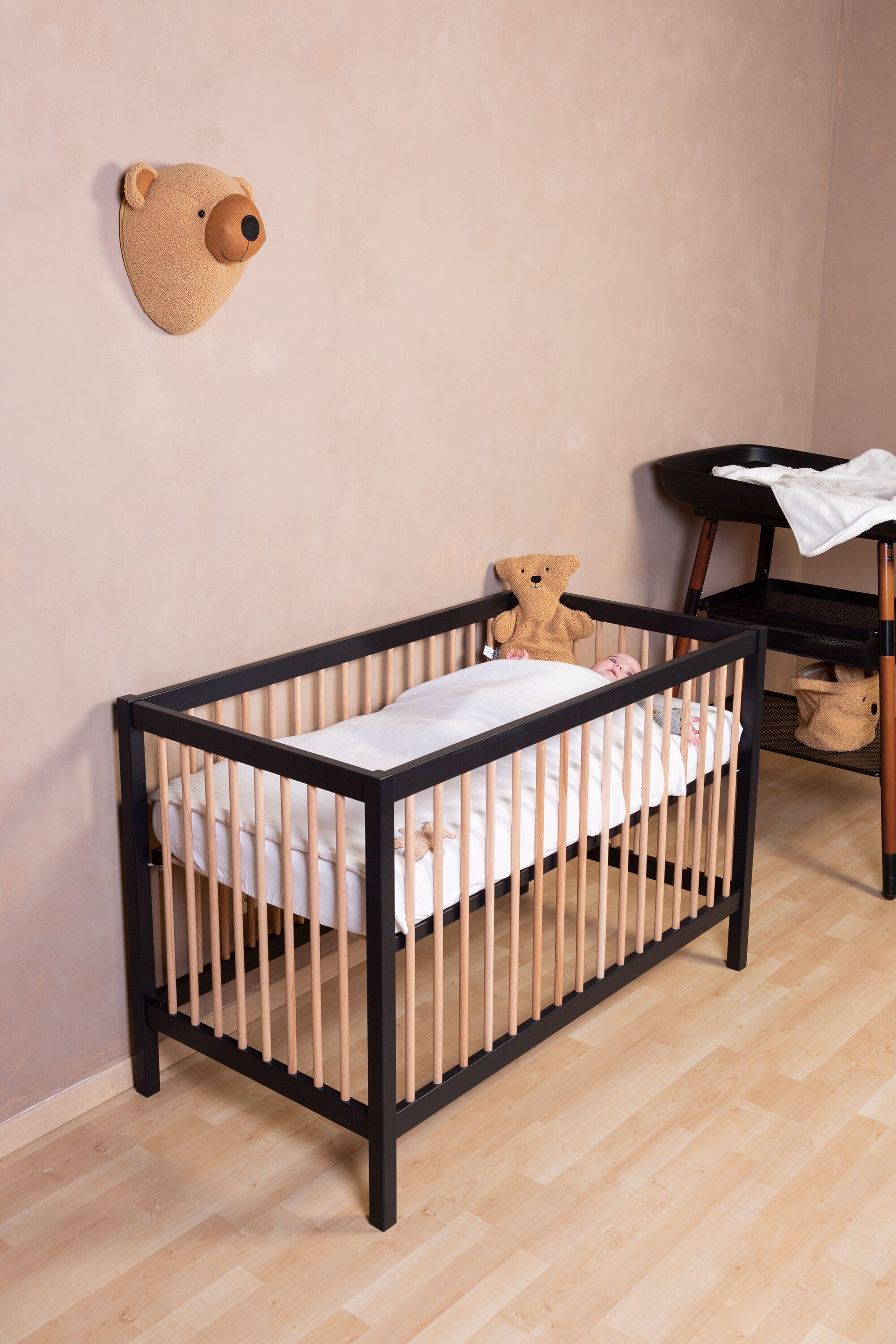 Childhome võrevoodi Cot 97 black natural