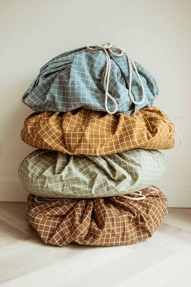 PlayandGo mängumatt-kott Ruuduline erinevad värvid