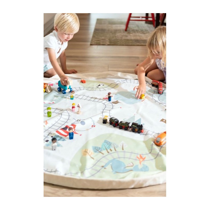 PlayandGo mängumatt-kott rongikaart/karud