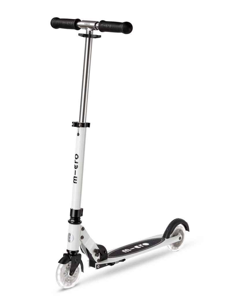 Micro Sprite Glow LED tõukeratas, valge, 5-12 eluaastat