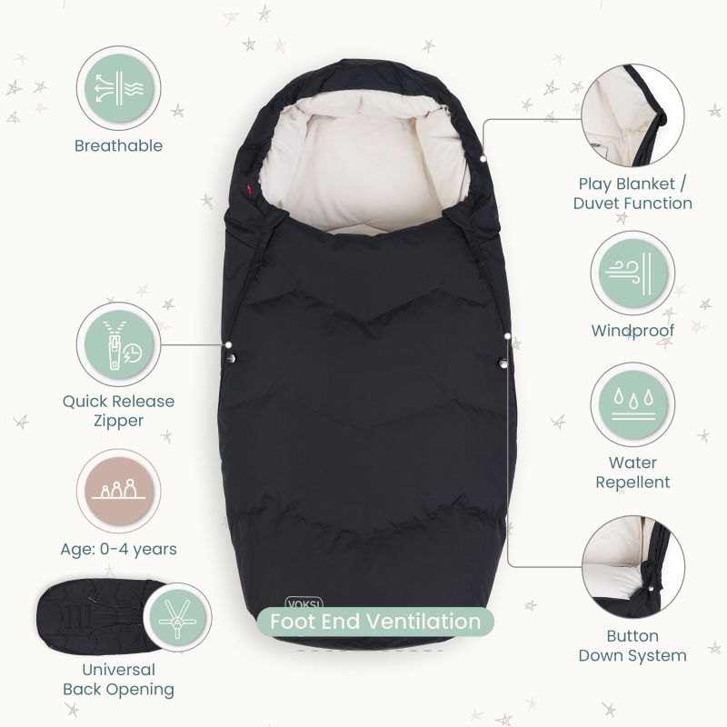 Voksi Urban soojakott Black - HD Cream 23/24