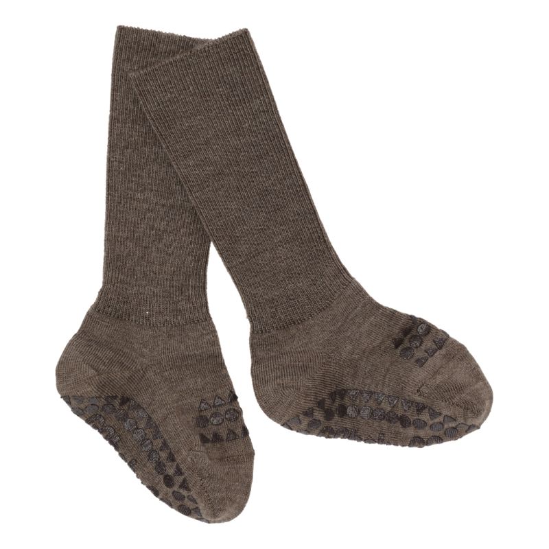 GoBabyGo Merino Wool libisemiskindlad meriinovillased sokid Brown Melange