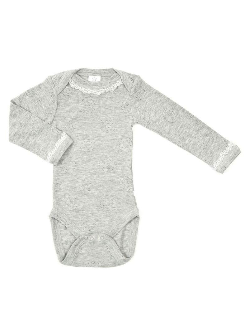 SmallStuff pitskraega body pikkade varrukatega Soft Grey