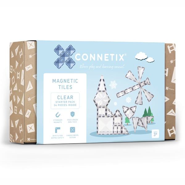 Connetix magnetilised klotsid 34tk Clear Pack
