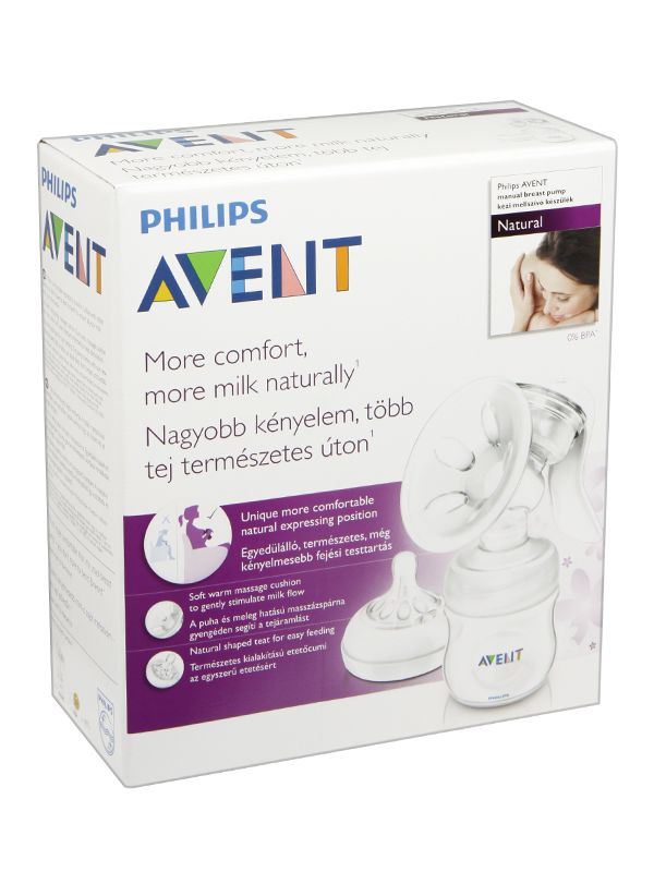 Philips Avent manuaalne rinnapump Natural toitmispudeliga