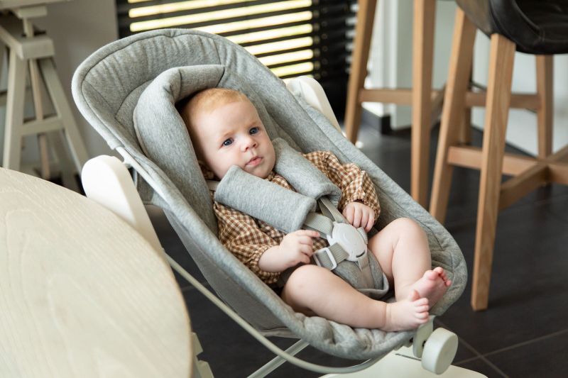 Childhome Evosit vastsündinu iste söögitooli Jersey White