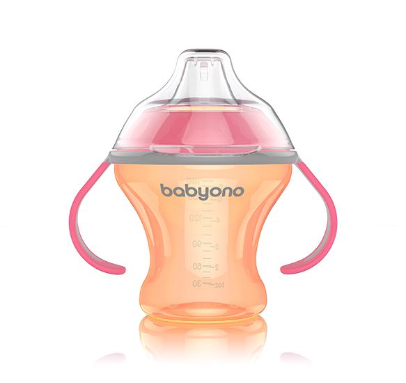 BabyOno mittetilkuv pehme huulikuga joogipudel 180 ml