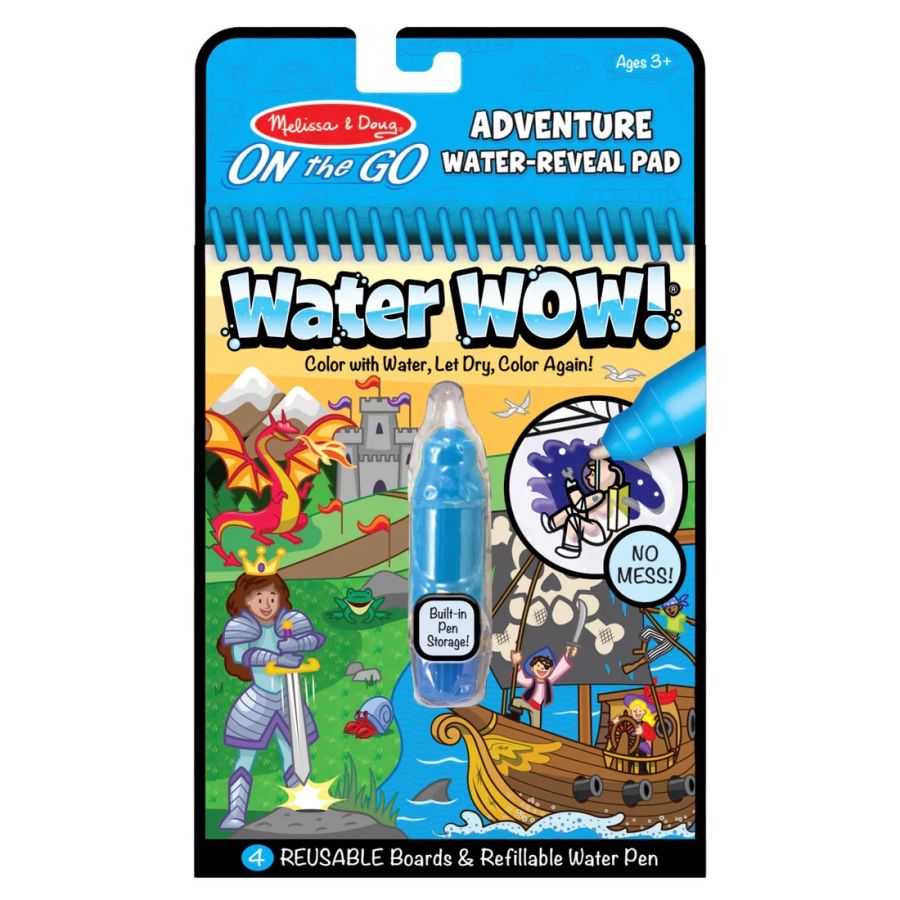 Melissa & Doug Water Wow! veepliiatsiga värviraamat Seiklus