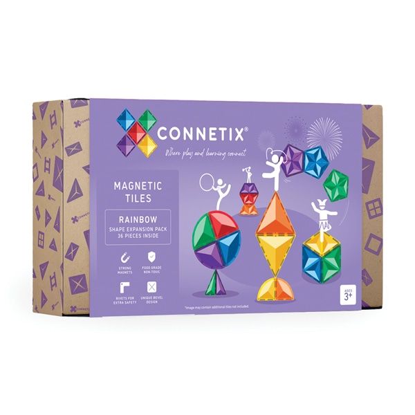 Connetix magnetilised klotsid Rainbow Shape Expansion Pack 36tk