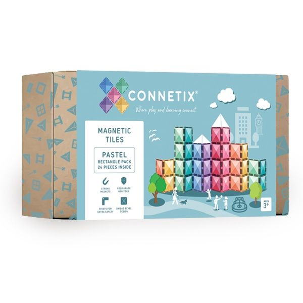 Connetix magnetilised klotsid Pastel Rectangle Pack 24tk