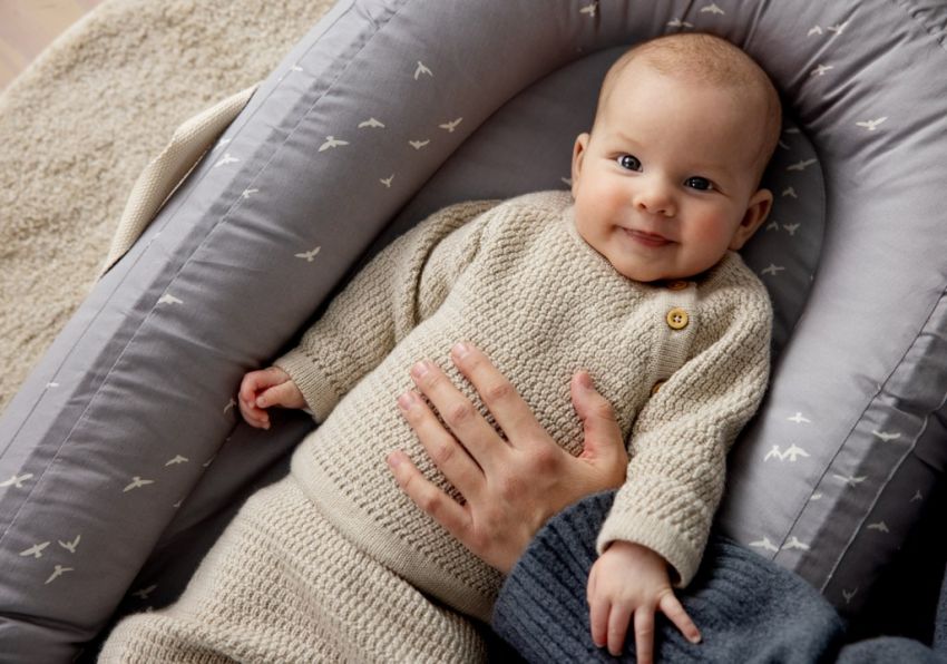 Voksi Wool meriinovillane kampsun Honeycomb Seashell Sand