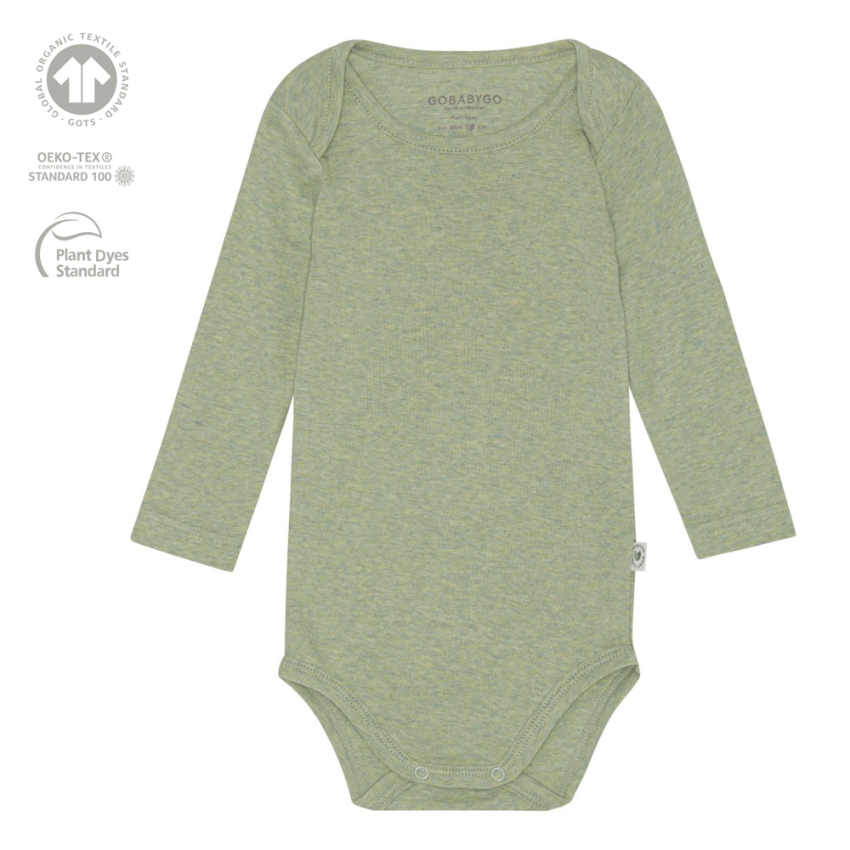 GoBabyGo pikkade varrukatega body Hazel Leaf