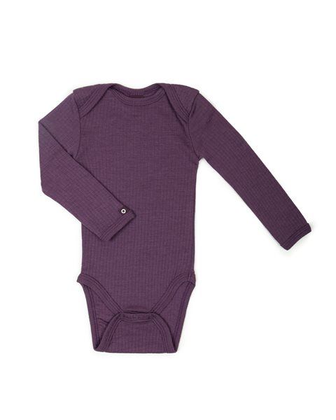 SmallStuff meriinovillane body pikkade varrukatega Dark Rose