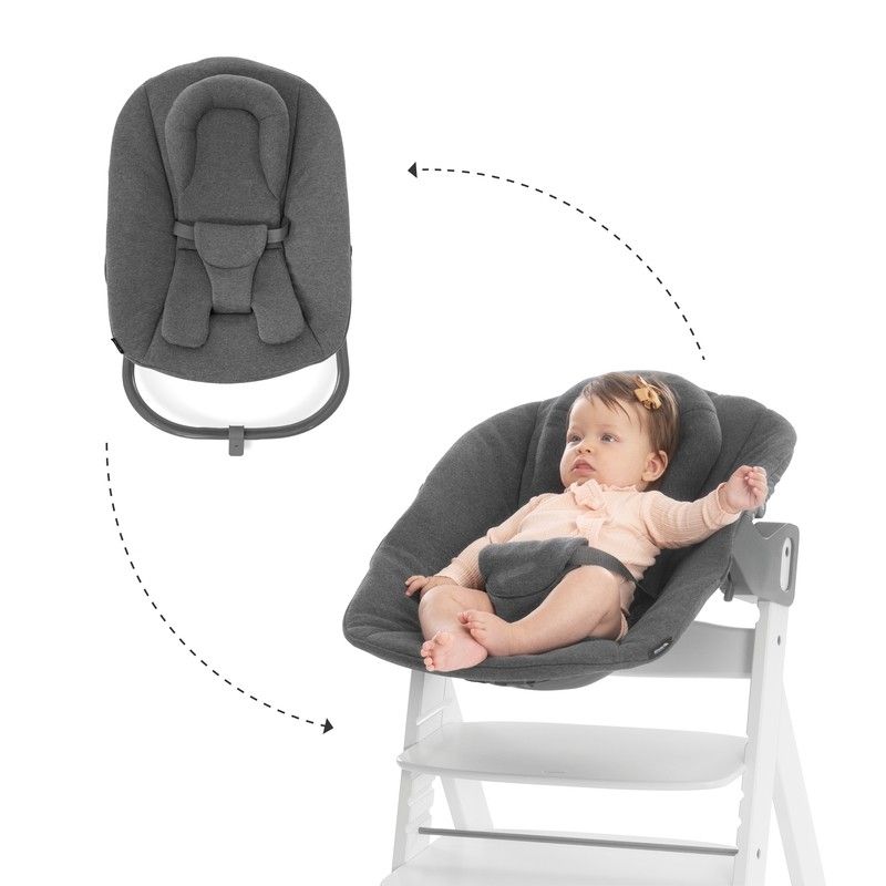Hauck Alpha Premium lamamistool 2in1, jersey charcoal